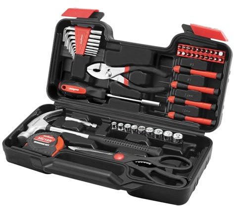 Enventor Tool Kit, 48PCS General Household Hand Tool Set | with Storage Toolbox, Basic Hand Tool Kits DIY Tool for Home