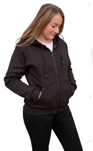 Giacca moto per donna con cappuccio interamente foderate Dupont Kevlar - - fibre elastolefina - CE-protezioni nero 50