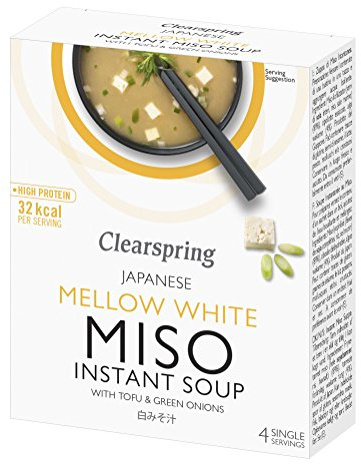 Clearspring Blanc Soupe Miso Et Tofu 4 X 10G - Paquet de 6