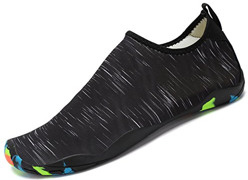 SAGUARO Scarpe da Scoglio per Uomo Donna Asciugatura Rapida Scarpette da Spiaggia Surf Traspirante Antiscivolo Scarpe Immersione, Spiaggia Nero 37