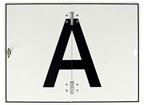 A-Tafel A-Schild für Abfalltransport Aluminium vertikal klappbar 400x300 mm Warntafel Abfalltafel Abfallschild LKW