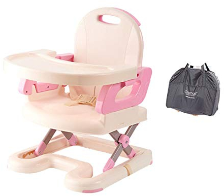 KUANDARYJ Komfort Sitzerhöhung, Sitzerhöhung für Stuhl, Boostersitz für unterwegs, kompakt zusammenklappbar, Pink