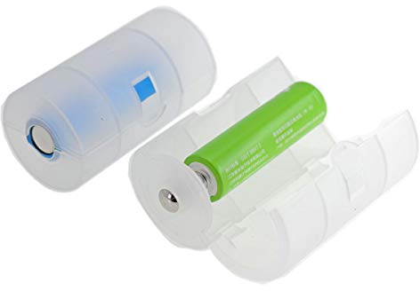 4 adaptadores de batería – el mejor adaptador de batería para Mignon a Mono – AA a D – Alternativa a las pilas D y batería D
