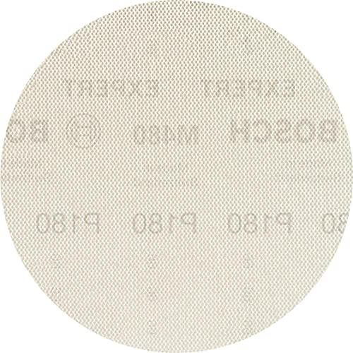 Bosch 50x EXPERT M480 Sanding Net | for Paint on wood, Hardwood, Grit 180, Professional Accessory Random Orbital Sander, Orbital Sander