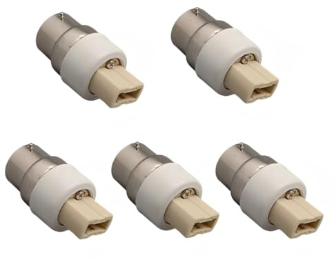 5pcs B22 to G9 Halogen or LED Bulb Adapter Lamp Socket 230V Converter for Halogen LED Base