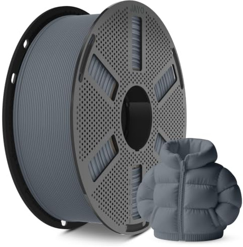 JAYO PLA Matt Filament 1.75mm Grau 1.1KG 3D Drucker Filament | Matte Finish, Geringe Schichtlinien, Easy to Remove Support, Maßgenauigkeit±0.02mm, für die meisten FDM 3D Drucker