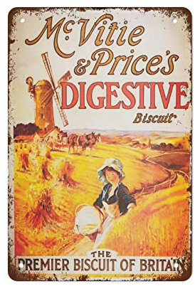 Digestive Biscuits Print, Vintage Poster Print, Art Retro Style, Advert, Kitchen Decor, Bedroom Wall Art, Retro Ad Best Vintage Fun Home Decor Tin Signs,Perfect For Bar Posters 5.5x8inch