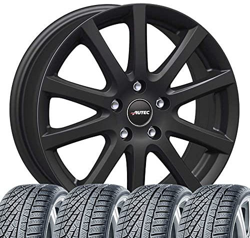 4 Winter Kompletträder 6,5x16 ET 32 5x114,3 Schwarz matt mit 205/60 R16 96H HAN Kinergy 4S 2 H750 XL M+S 3PMSF kompatibel mit Kia XCeed