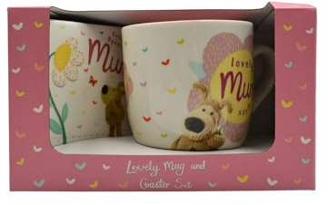 Boofle Lovely Mum Mug & Coaster Gift Set Mummy Love! Gift Idea