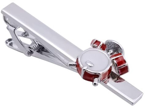 AMDXD Krawattennadel Gravur, Drum Kit Krawattennadeln für Herren Gravur, Silber Krawattenklammer Tie Clip Hochzeitsgeschenke