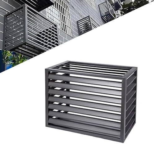 Gguwug 1.5P Außenklimaanlage Abdeckung Verkleidung aus Aluminium Wasserdichter Klimaanlagen Schutzabdeckung Staubschutz for Haus Rechteck Outdoor Fenster AC Einheit Split Schutzgitter for Wärmepumpen