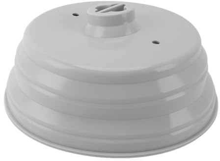 HUSHUI Silikon mikrovågslock, 20 till 26 cm justerbart, stänksäkert matskydd med grepphandtag för kökstallrikar och krukor (mörkgrå)