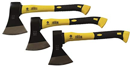 Axt Beil Spaltaxt Holzaxt 600 800 1000 g mit Fiberglasstiel 3 tlg Set