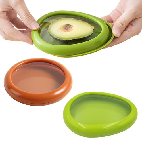 2 Piezas Envase de Silicona Reutilizable para Frutas y Verduras, Conservación de Alimentos para Cebolla, Conservación de Alimentos para Cebolla, Cajón para Verduras de Aguacate para Manzanas Aguacates
