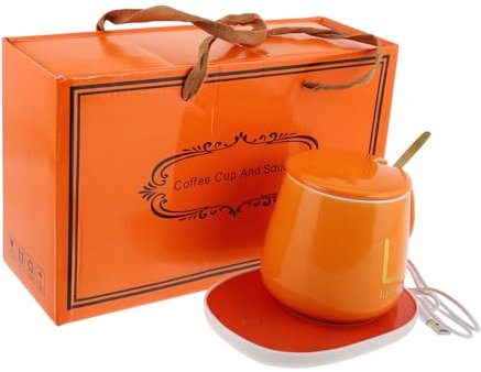 ABOOFAN Set Di Tazze Calde Scalda Tazze Scalda Bevande Elettrico Tazza Da Tè in Ceramica Impugnatura Comoda Pronto