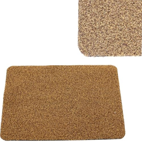 GartenExpress Doormat Brown with Bristles 50 x 80 cm Rubber Indoor Outdoor Protection Against Dirt