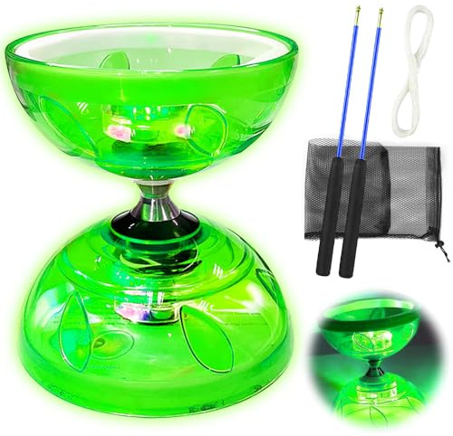 Diabolo - Set di 3 cuscinetti a sfera, 4,5 mm, per bambini e adulti, colore: verde