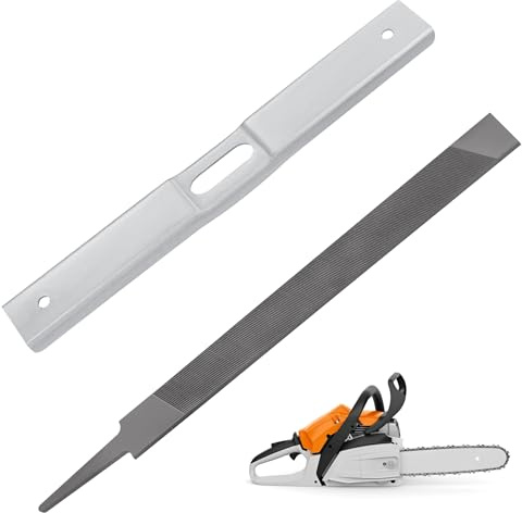 superbobi 40466 Outil de jauge de profondeur et lime plate, jauge de profondeur centrale de 0,1 cm, mesure de profondeur et outil d'affûtage pour chaîne de tronçonneuse Oregon/universelle