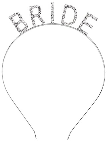 Bride to be Haarreifen, Bride Haarreif, Eleganter Braut Stirnband, Braut Strass Haarschmuck für Geburtstag Junggesellinnenabschiede Hochzeit (Silber)