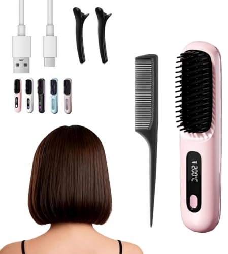 cossecasa brosse cossecasa Stylora Pro Brosse coiffante volumisante - Du volume qui dure, même sur les cheveux courts et fins，Écran LED, réglage de la température à trois niveaux