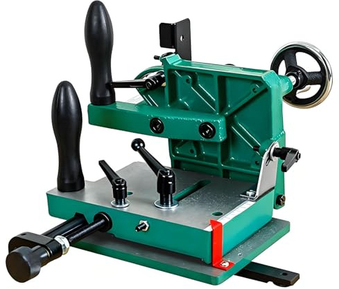Tenoning Jig for Table Saws, Heavy Duty Woodworking Tool with 82.5mm Max Clamp, Fits 19mm T-Slot, Multi-Angle Cutting for Furniture Making