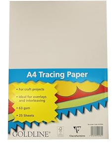 Clairefontaine Goldline Trace Paper, A4, 63gsm, 20 sheets - UK Exclusive
