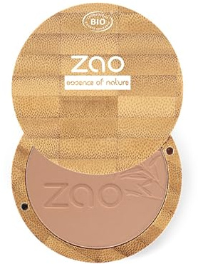 ZAO Compact Powder 305 milchschokolade Kompaktpuder, in nachfüllbarer Bambus-Dose