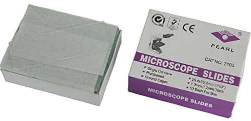 Omegon Objektträger mit Vertiefung, 50 Stück