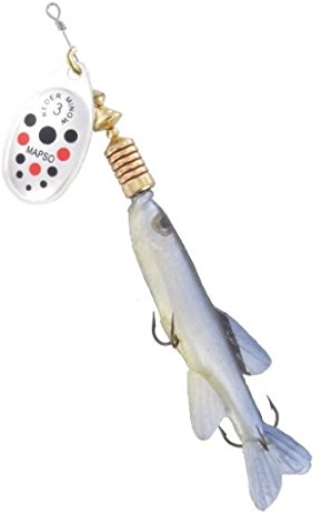 MAPSO - 5 Cucharillas de Pesca REDER-Minow 2 PNR-Negro 6 GMS.