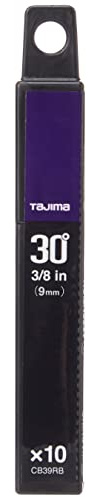 Tajima Ersatzklingen für Cuttermesser (10 Stück, Klingen für Cuttermesser DC390B, Klingenlänge 72 mm, Breite 9 mm, für Leder, Tapete, Folie, Pappe) CB39RB