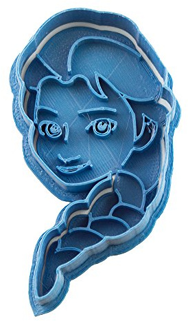 Cuticuter Frozen Elsa Keksausstecher, Blau, 8 x 7 x 1,5 cm