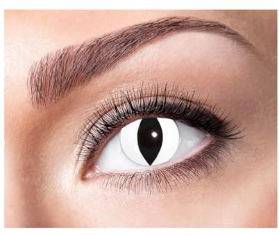 Zoelibat Eyecatcher Motivlinsen - Black Cat m10 - farbige 3-Monats-Kontaktlinsen - zum Katzen und Halloween Kostüm