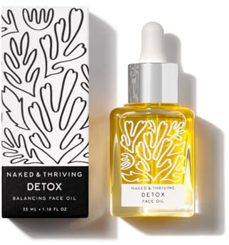 Naked & Thriving Detox Balancing Face Oil | Organic, Vegan, & Natural-Derived Skin Care | For Oily and Blemish-Prone Skin | with Jojoba, Primrose and Almond Oils f(1.18 oz/35 mL)