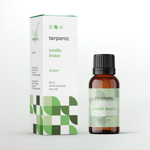 TERPENIC – Aceite Esencial de Tomillo Linalol (Thymus zygis) – 30 ml – Uso Oral – Aroma alimentario equilibrado y versátil