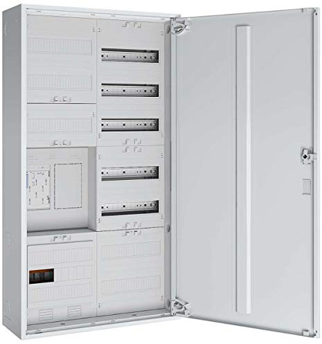 WITTKOWARE eHZ Zählerschrank Komplettschrank 1Z/1R | Verteilerfeld 5-reihig mit APZ-Raum & HLAK | VDE-AR-N 4100 Einfamilienhaus-Zählerplatz 2-feldrig 400VAC 63A IP43 RAL 9016