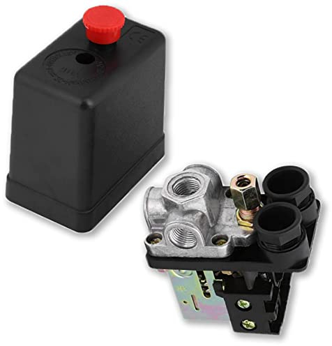 90-120 PSI Luftkompressor-Druckschalter, 240 V, 20 A, 4 Anschlüsse, Luftkompressorregler