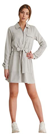 NA-KD Mini Vestido con cinturón Informal, Gris, 48 para Mujer