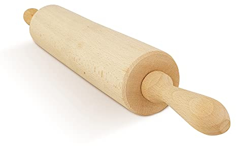 SOHFA Nudelholz mit Metallachse aus 100% FSC® Buchenholz | Teigrolle made in europe - Holz Teigroller als Backzubehör | stabiler Holz-Nudelwalker zum Ausrollen von Fondant, Teig (43 x 5.5cm)