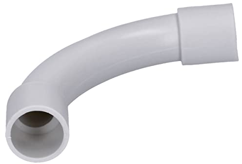 25 Stück Voxura Rohrbogen Rohr-winkel 90 Grad für Kunststoff-Stangenrohr Ø 16mm grau