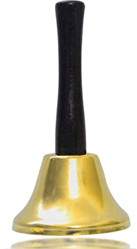 Weihnachtsglocke Nikolausglocke Weihnachtsmann Glocke Tischglocke Handglocke - Accessoire zu Nikolauskostüm, Weihnachtsmannkostüm Weihnachten Nikolaus - Gold