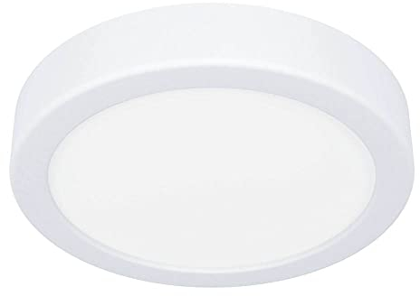 EGLO LED Bad-Deckenlampe Fueva 5, Ø 16 cm, runde Deckenleuchte, Badezimmer Lampe, Badlampe Decke aus Metall und Kunststoff in Weiß, 1350 Lumen, warmweiß, IP44