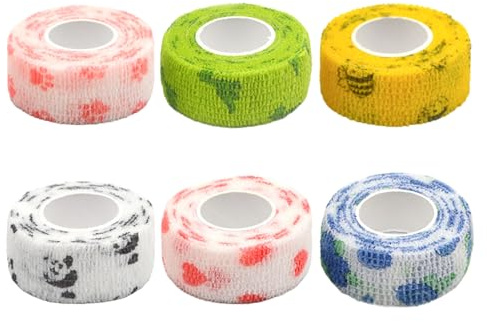 6 Stück Haustierverbände, Veterinärwickel, Tierpfotenverbände, Hundewundband, Veterinärwickelverbände, Elastische, Atmungsaktive Gaze, Geeignet Für Haustierkatzen, Hunde, Pferde Und Andere Tiere