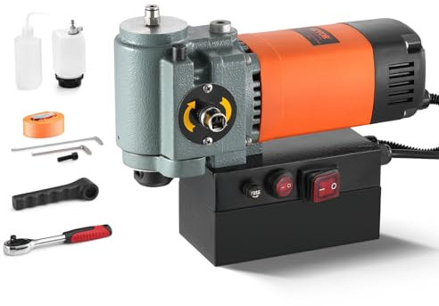 VEVOR Magnetbohrmaschine, Kernbohrmaschine 1300 W, flache tragbare Magnetbohrmaschine mit Kühlvorrichtung und Überlastschutz, Magnetpresse für Geräteinstallation, Industrie, Metallbearbeitung, Orange