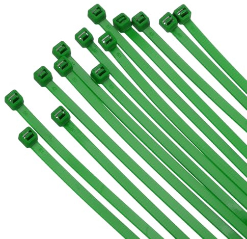 sourcing map 100PCS Cable Zip Ties 12 Inch, Self-Locking Nylon Wire Ties Heavy Duty with 50 LBS Tensile Strength for Indoor and Outdoor, Green
