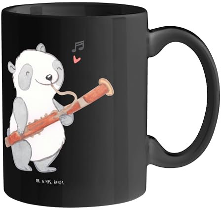 Mr. & Mrs. Panda Tasse Fagott Doppelt Cool - Geschenk, Instrument, Spielen lernen, Musiker Geschenk, Musik, klassische Musik, Schöne Teetassen,