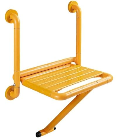 Duschsitz Klappbar Wandmontage mit armlehnen,Duschklappsitz Klappsitz Dusche,Duschklappsitz 120KG Duschhocker klappbar Wandklappstuhl Duschsitz senioren Duschstuhl für Senioren A