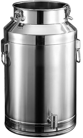 Seau à Lait en Acier Inoxydable, Seau à Lait en Acier Inoxydable 304, Pot à Lait, bidon hermétique, Seau à vin, bidons Alimentaires pour Lait, vin, Huile, céréales, 20 L
