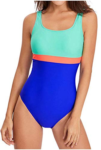 badeanzug push up damen, Shaping Badeanzug Damen Bauchweg Sexy Strandmode Einteilige Sport Swimsuit Bademode Push Up Große Größe Schwimmanzug V Ausschnitt High Waist Retro Tankini Badebekleidung