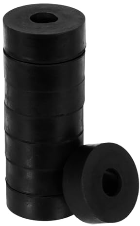 QUARKZMAN 12pcs Rondelles en Caoutchouc Anti-Vibration Épaises, Entretoise Plate Amortisseur Coussins Pour Domestique Connexions Électriques Réparations, 38mm OD x 12mm ID x 13mm Hauteur