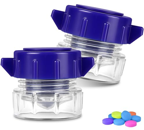 Fefod Triturador de Pastillas, 2 PCS Pulverizador de Tableta Manual, Molinillo de Pastillas con Píldoras, Molinillo de Tabletas para Ayudar Los Niños Tomar Medicament, Azul